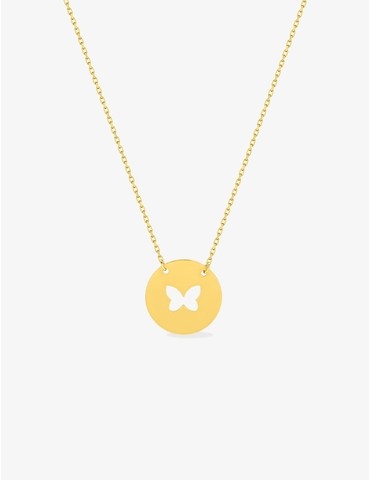 Collier motif papillon or...