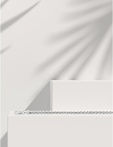 Chaîne palmier en or blanc...