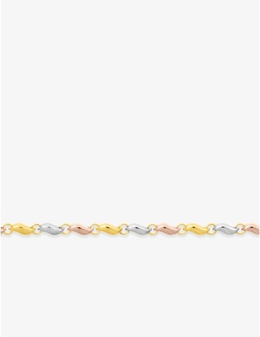 Chaîne en tricolore or 375 ‰