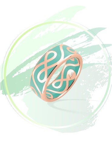 Bague Lorever Or rose 375‰...