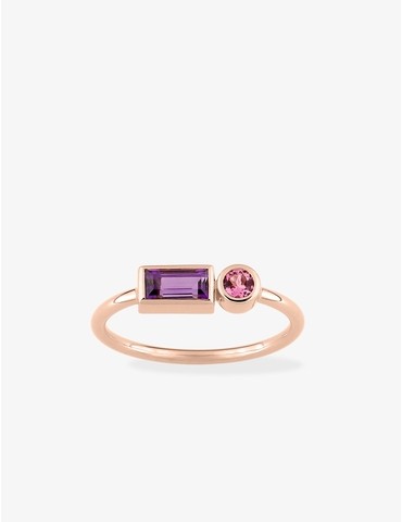 Bague or rose 750 ‰...