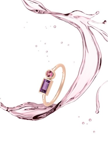 Bague or rose 750 ‰...