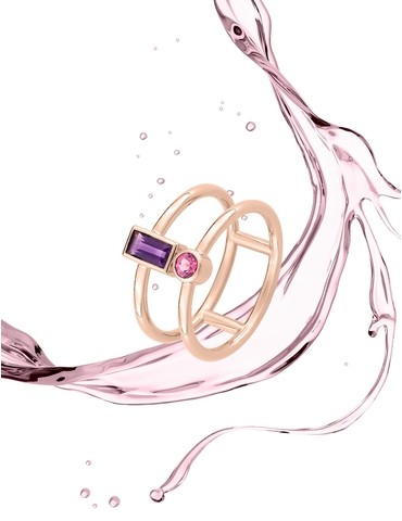 Bague or rose 750 ‰...