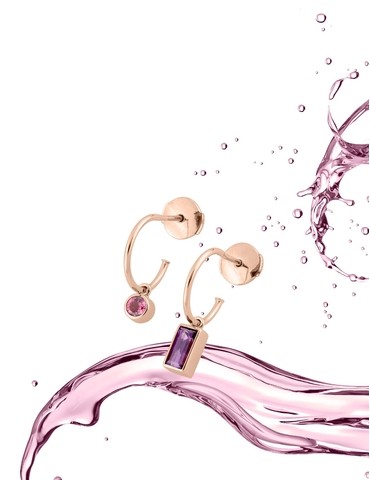 Boucles d'oreilles or rose...