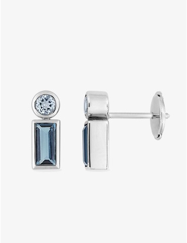 Boucles d'oreilles or blanc...