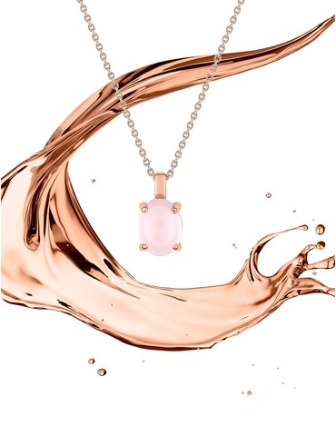Collier pendentif or rose...
