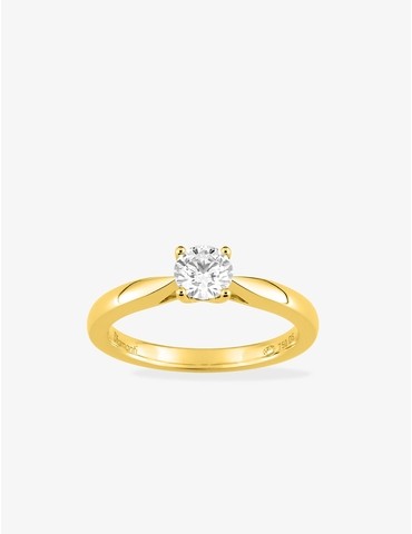 Bague solitaire en or jaune...
