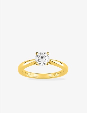 Bague solitaire en or jaune...