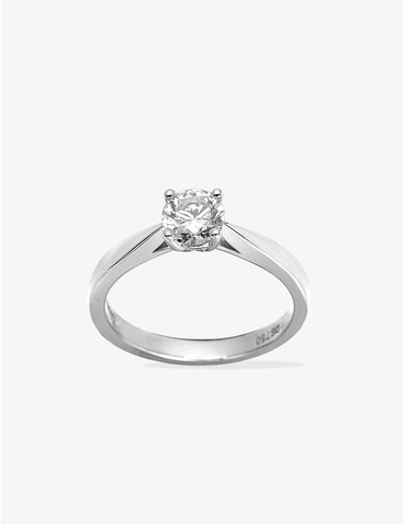 Bague solitaire en or blanc...