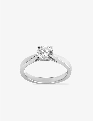 Bague solitaire en or blanc...