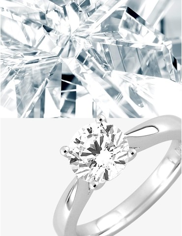 Bague solitaire en or blanc...