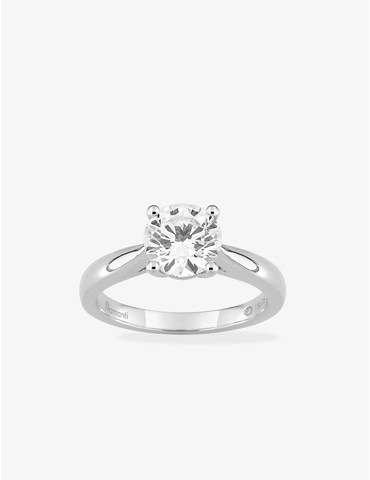 Bague solitaire en or blanc...