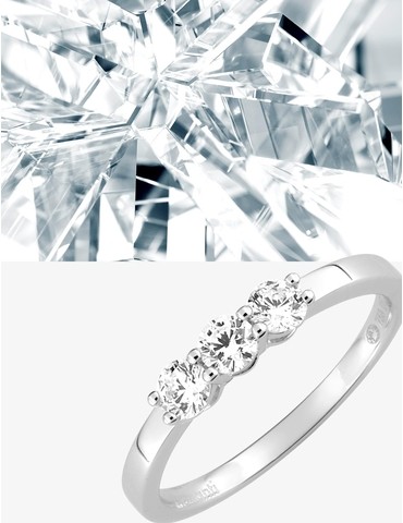 Bague trilogie en or blanc...