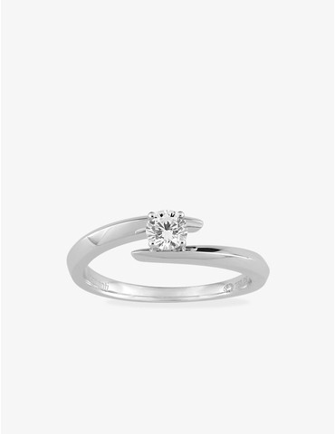 Bague solitaire en or blanc...