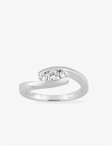 Bague trilogie en or blanc...