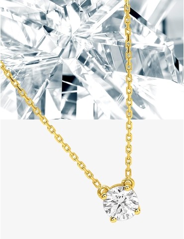 Collier solitaire en or...