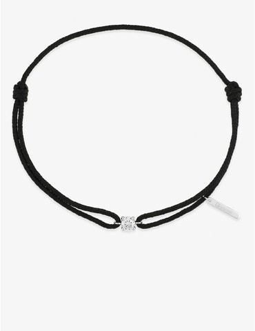 Bracelet cordon noir en or...