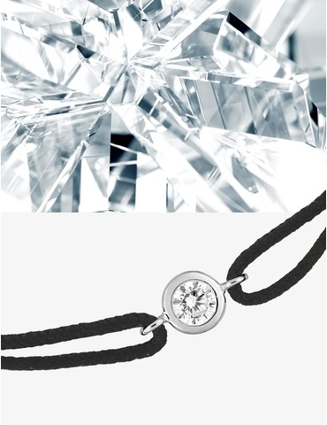 Bracelet cordon noir en or...