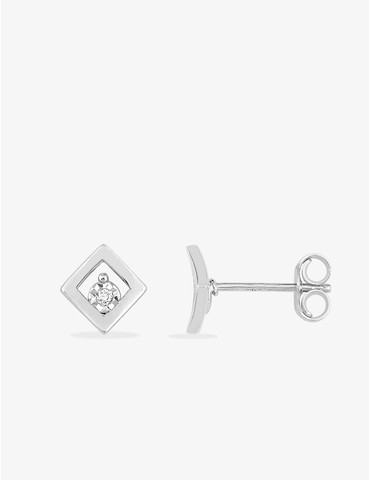 Boucles d'oreilles or blanc...