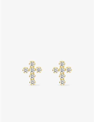 Boucles d'oreilles croix or...