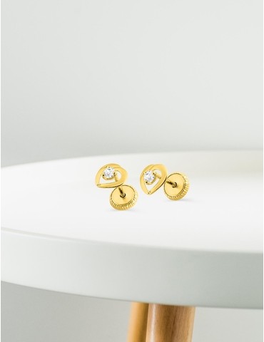 Boucles d'oreilles cœur or...
