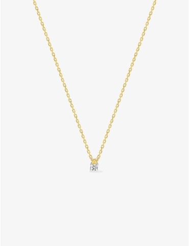 Collier solitaire bicolore...