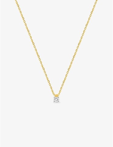 Collier solitaire bicolore...