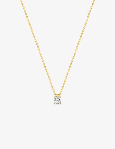 Collier solitaire bicolore...