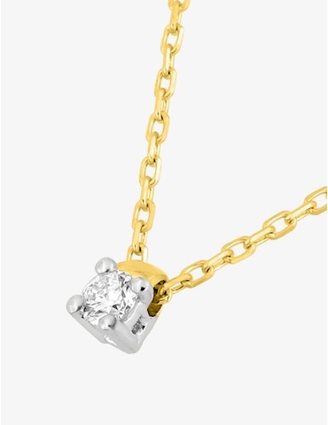 Collier solitaire bicolore...