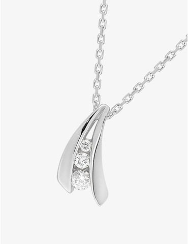 Collier or blanc 750 ‰ et...