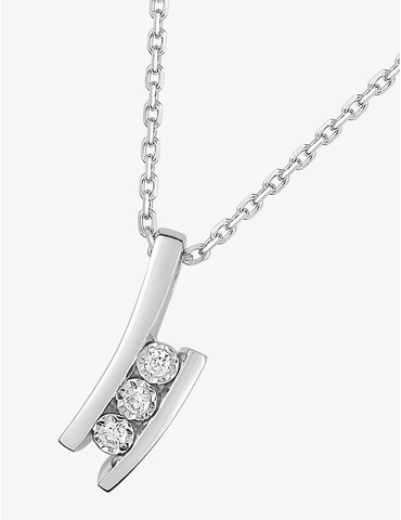 Collier fantaisie or blanc...