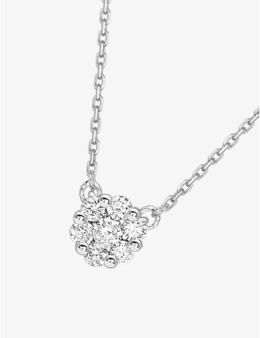 Collier fantaisie or blanc...