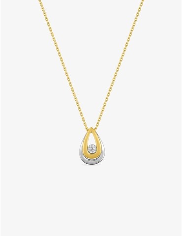 Collier bicolore or 750 ‰...