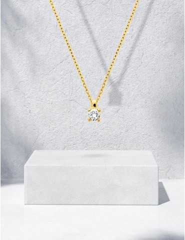 Collier or jaune 750 ‰ et...