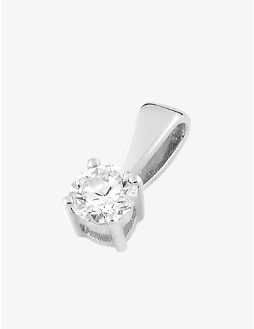 Pendentif or blanc 750 ‰ et...