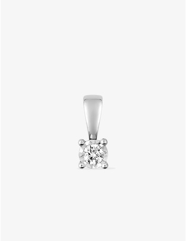 Pendentif or blanc 750 ‰ et...