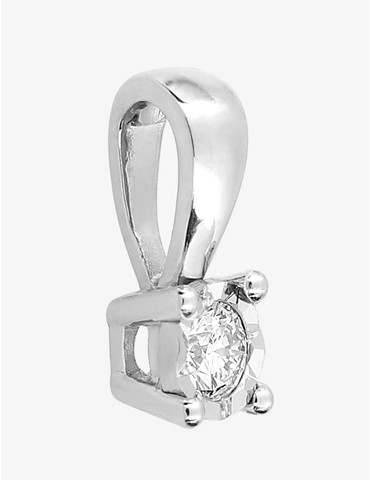 Pendentif or blanc 750 ‰ et...