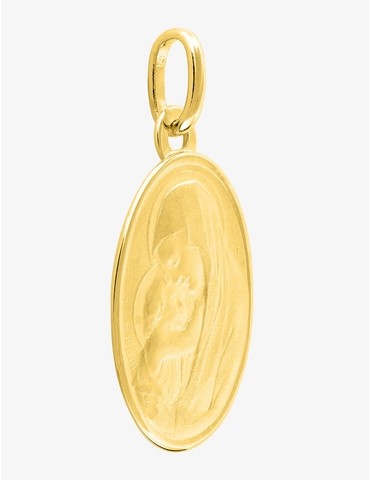 Pendentif médaille vierge à...