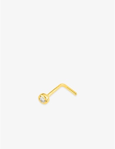 Piercing de nez or jaune...