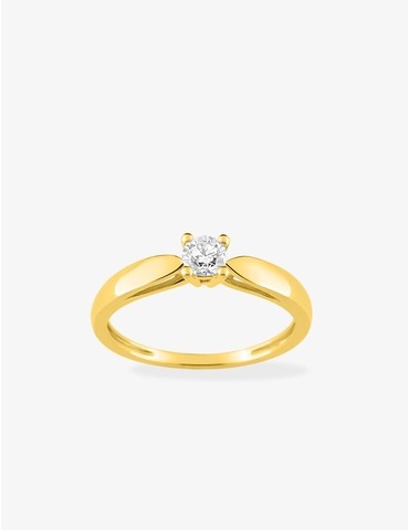 Bague solitaire or jaune...