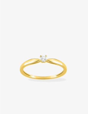 Bague solitaire or jaune...