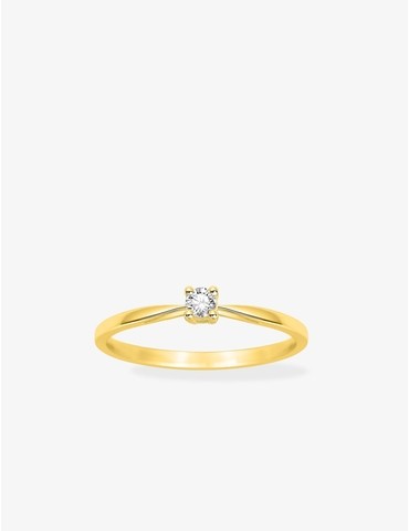 Bague solitaire or jaune...
