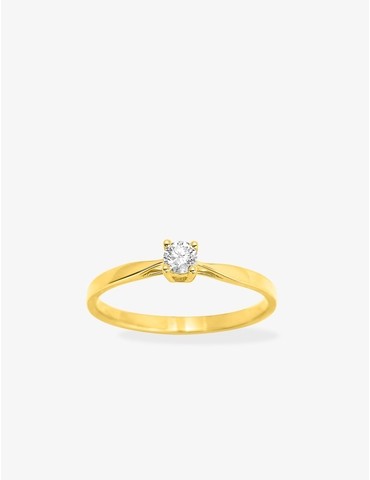 Bague solitaire or jaune...