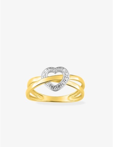 Bague or jaune 750 ‰ motif...