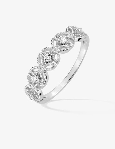 Bague fantaisie or blanc...