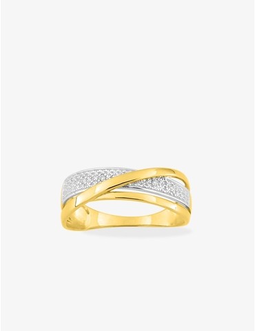Bague fantaisie bicolore or...