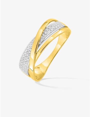 Bague fantaisie bicolore or...