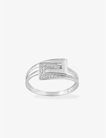 Bague or blanc 750 ‰,...