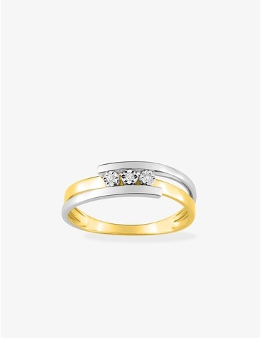 Bague trilogie or jaune 750...