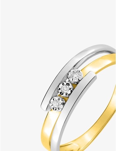 Bague trilogie or jaune 750...